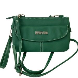Kenneth Cole Reaction Green Crossbody Wristlet Bag